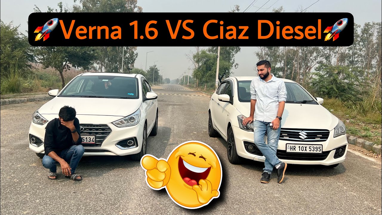 Hyundai Verna 1.6 VS Maruti Suzuki Ciaz Drag Race🔥| Korean VS Japanese😂    #verna #ciaz #dragrace