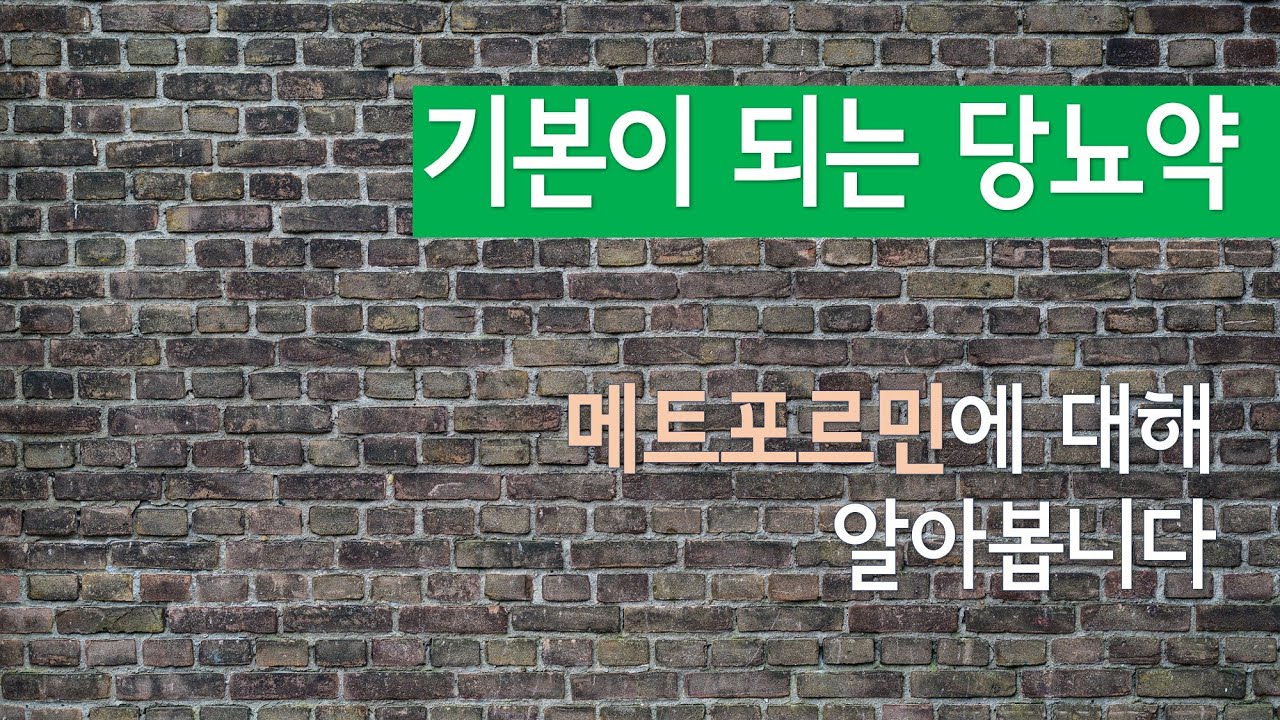 당뇨약 - metformin(메포민; 다이아벡스, 글루코파지)에 관한 이야기