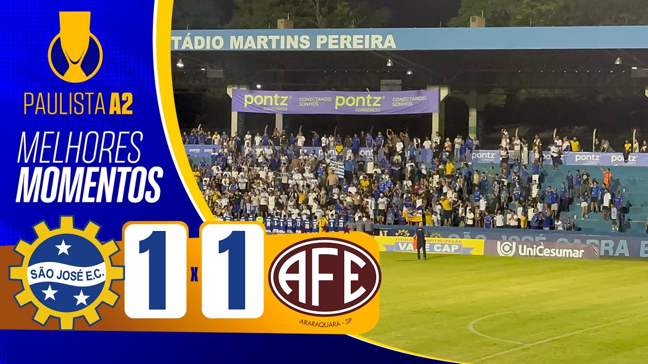 São José 1x1 Ferroviária | 11º Rodada - Paulistão A2 de 2026 | Melhores Momentos 