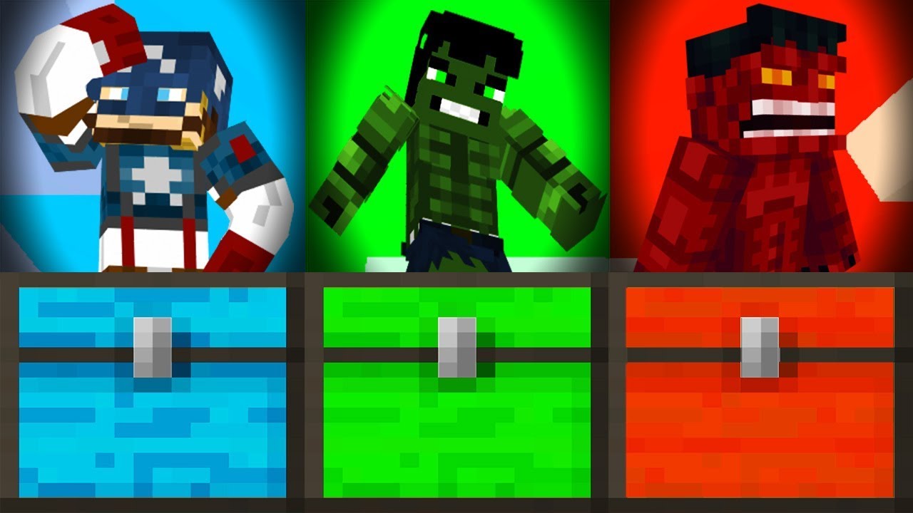 BLAUW VS GROEN VS ROOD SCHATKIST IN MINECRAFT!
