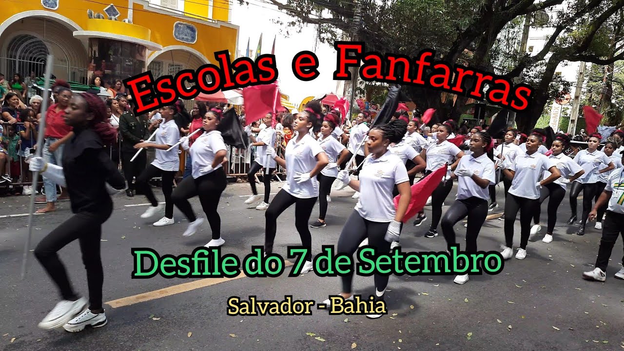 Escolas e Fanfarras de Salvador no desfile do 7 de Setembro em Salvador - Bahia