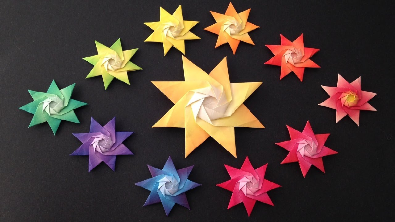 折り紙 星 1枚 折り方 Origami star tutorial（niceno1）