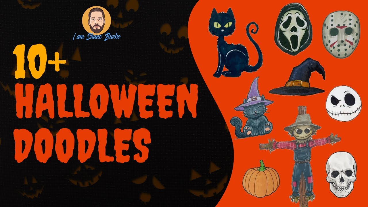 10+ Halloween Doodle Ideas! Spooky and Cute | IAmShaneBurke TikTok Compilation