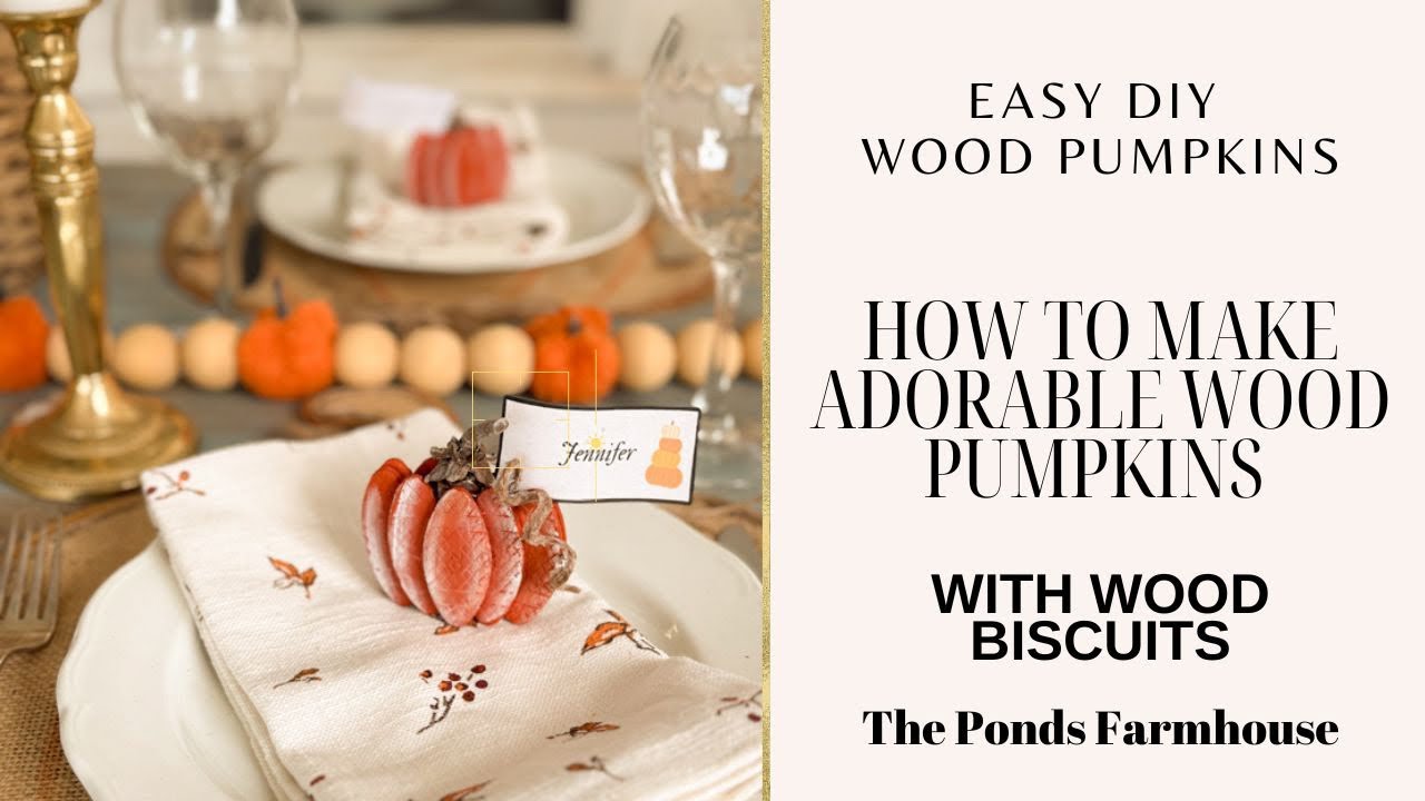 Easy DIY Wood Pumpkins with Wood Biscuits