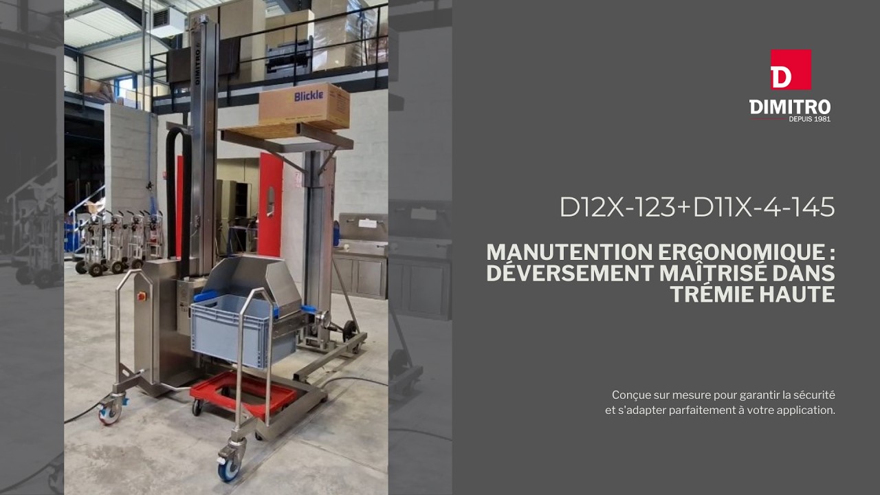 Déversement maîtrisé en trémie haute : solution de manutention ergonomique et sécurisée