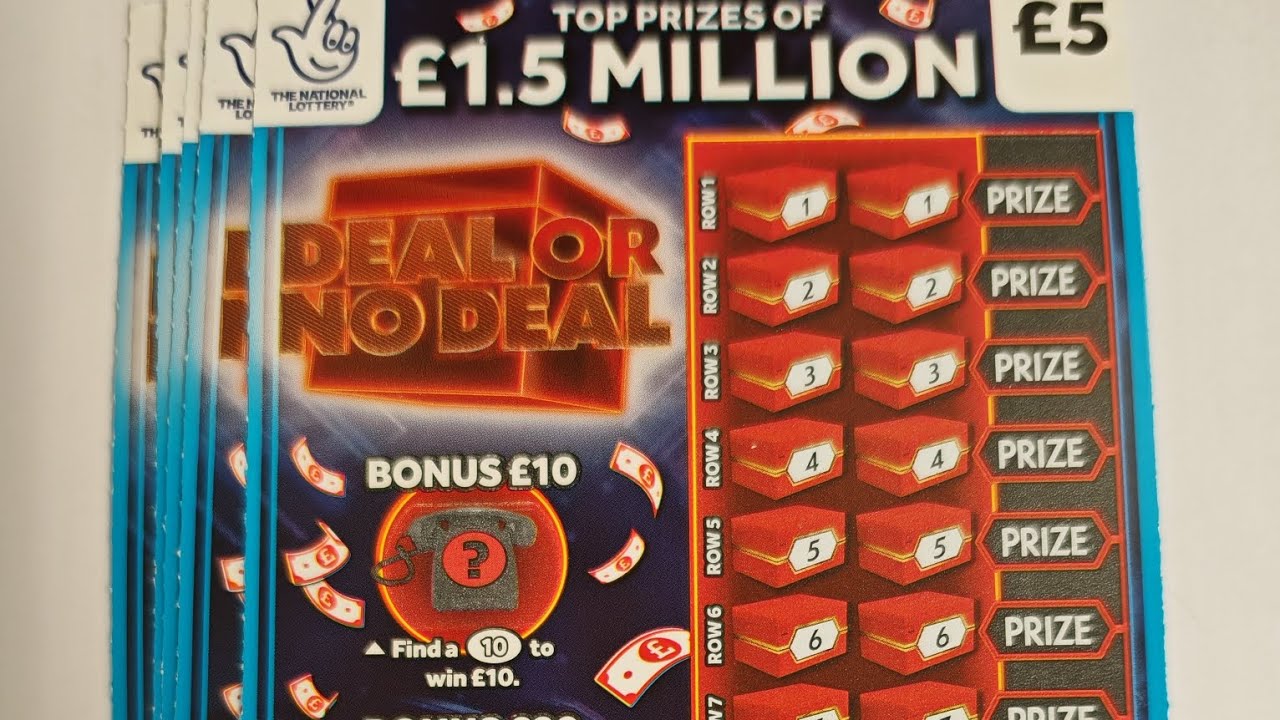 Скретч-карты Deal or No Deal, в игре 30 фунтов стерлингов.