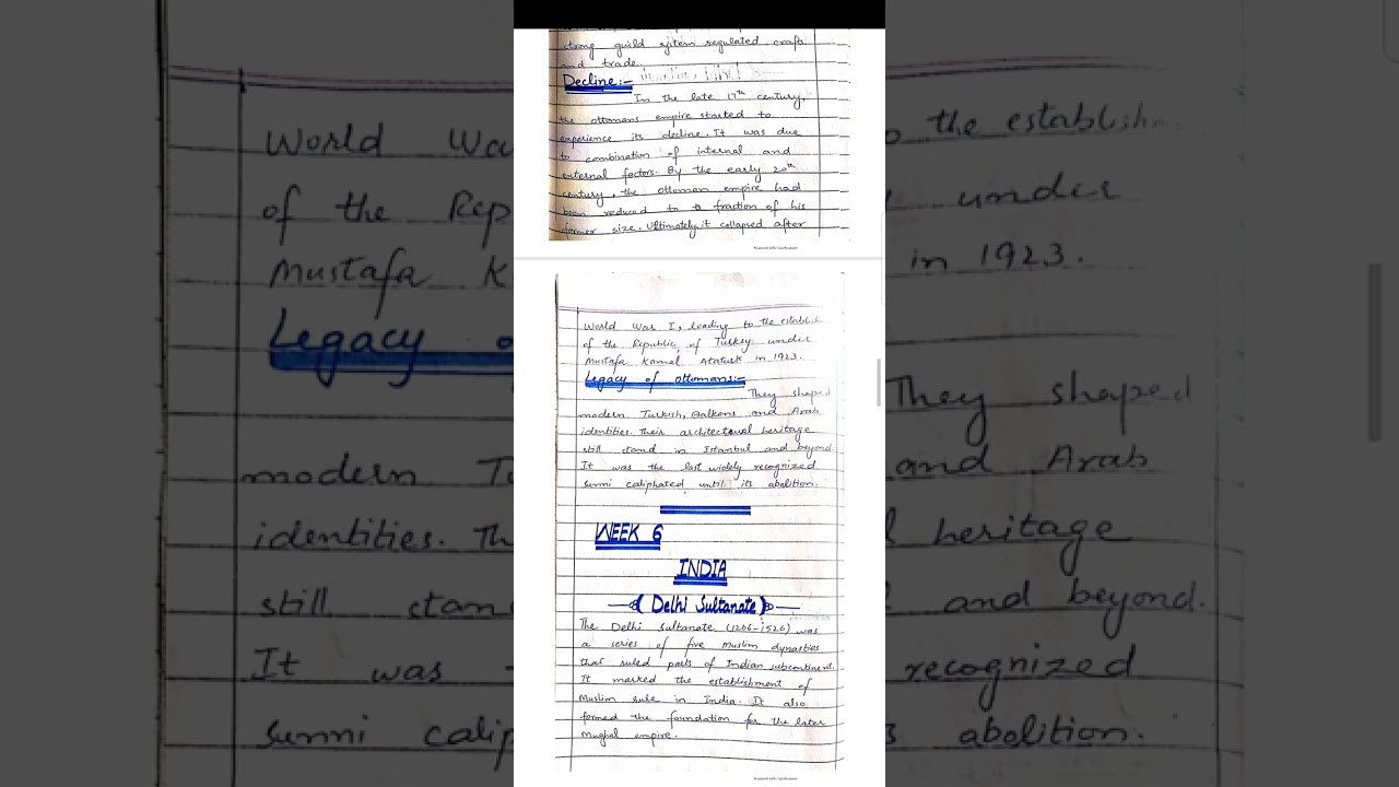5. World History AHIS-122 (Complete Handwritten Notes - Second 50 Pages) 
