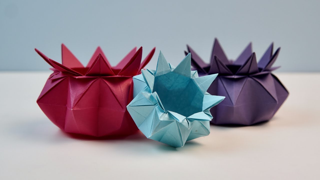 Origami Star Bowl | Easy Paper Craft | DIY Origami Decoration