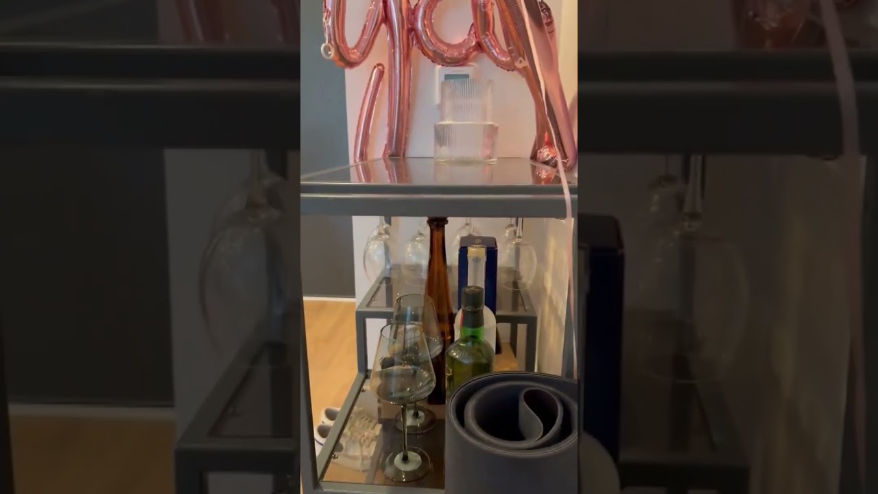 Wine glass shatters after falling off bar cart during California earthquake