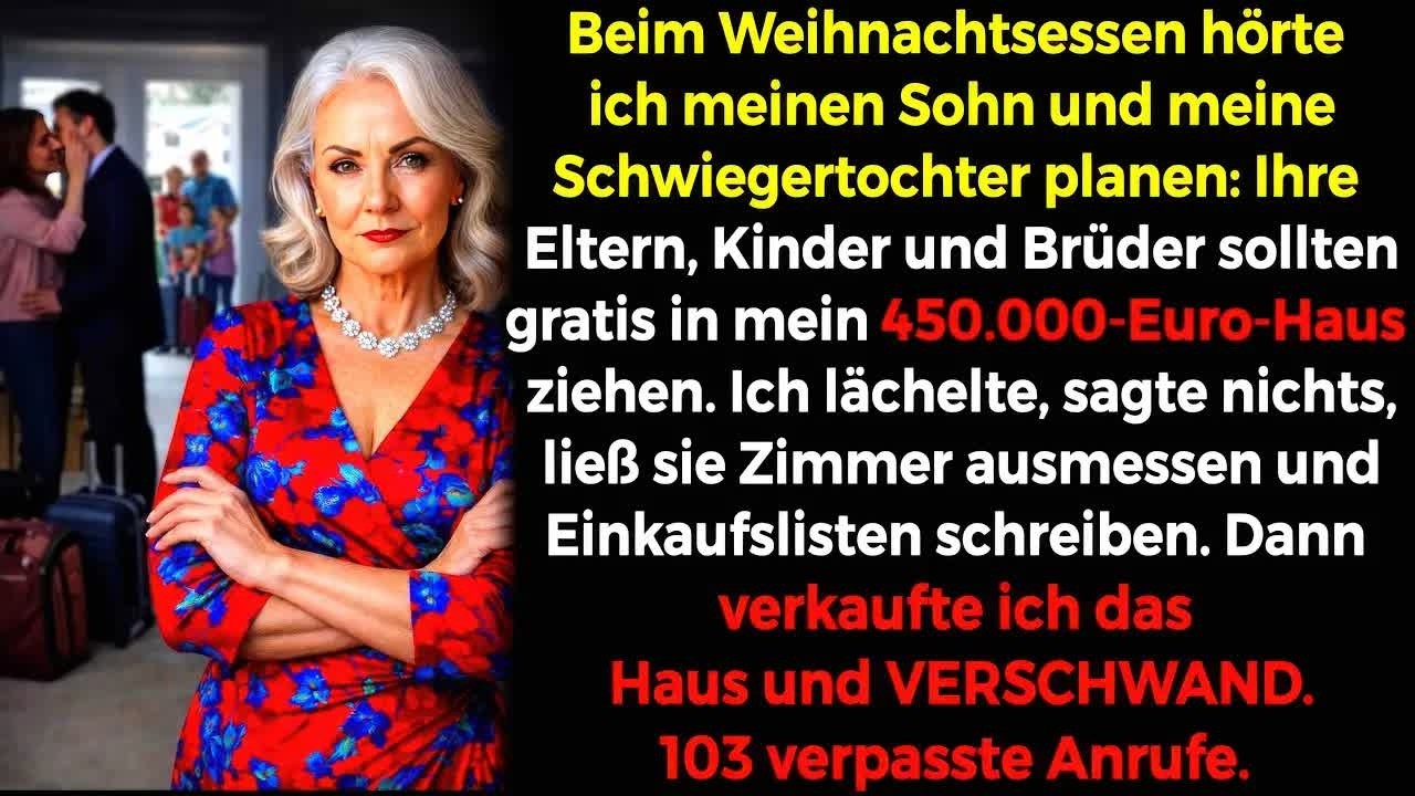 Beim Essen hörte ich： Mein Sohn will die Familie seiner Frau in mein €450 000 Haus holen