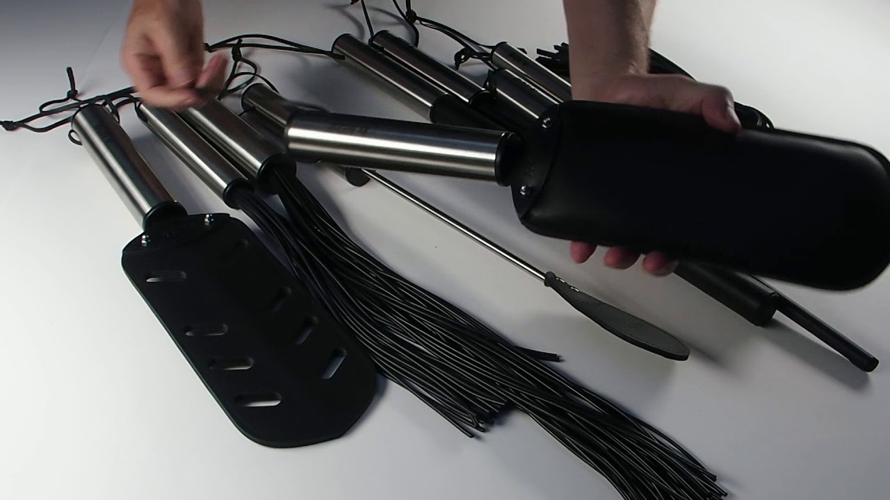 Leather Paddles and Floggers with Stainless Steel grip | BON4