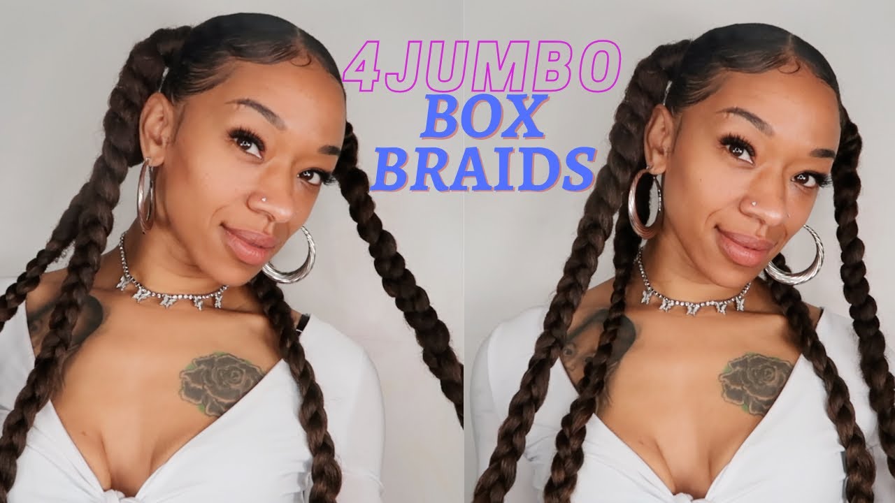 4 JUMBO BRAIDS| EASY PROTECTIVE STYLE FOR NATURAL HAIR!!