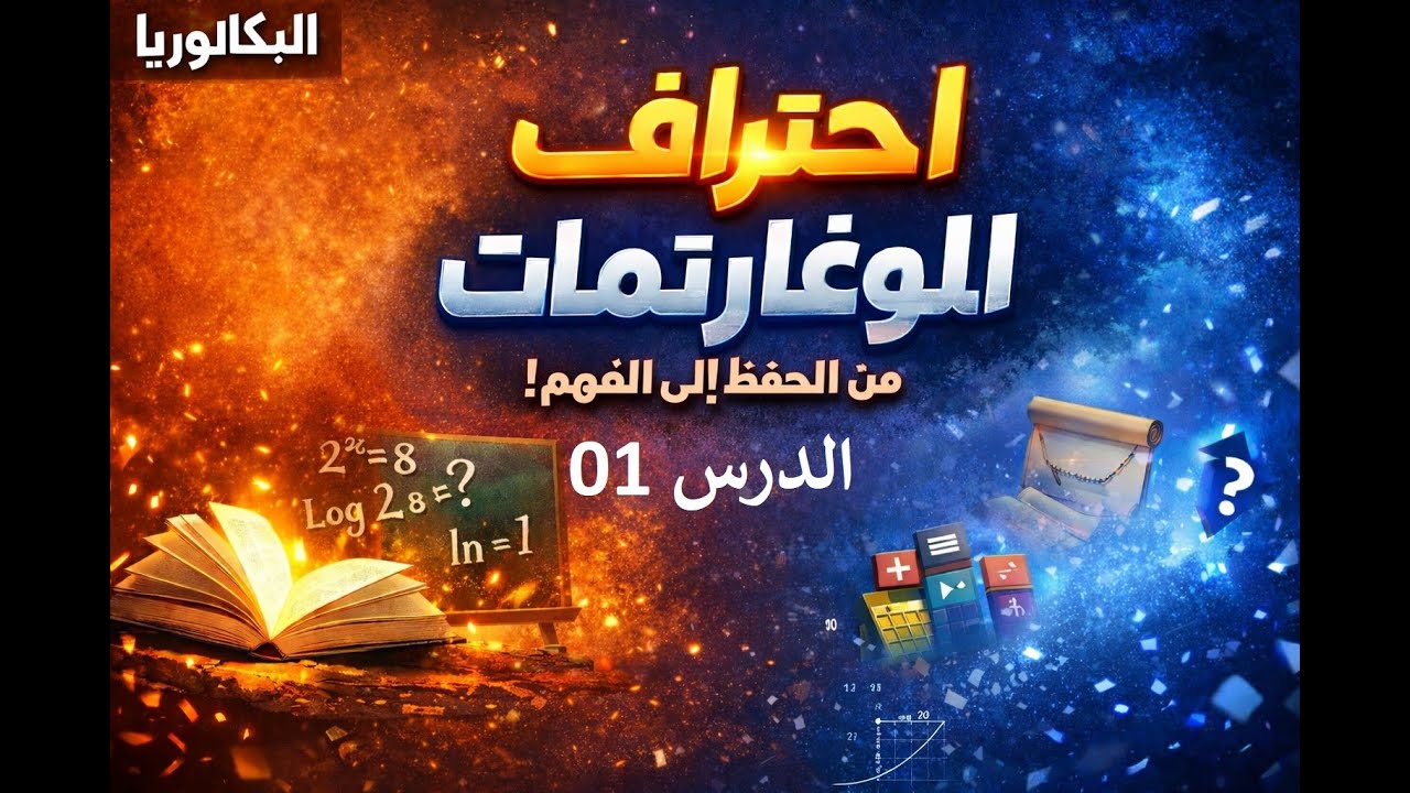 اللوغاريتمات: تحطيم أصنام الحفظ وفهم المنطق المفقود! (الدرس 01)