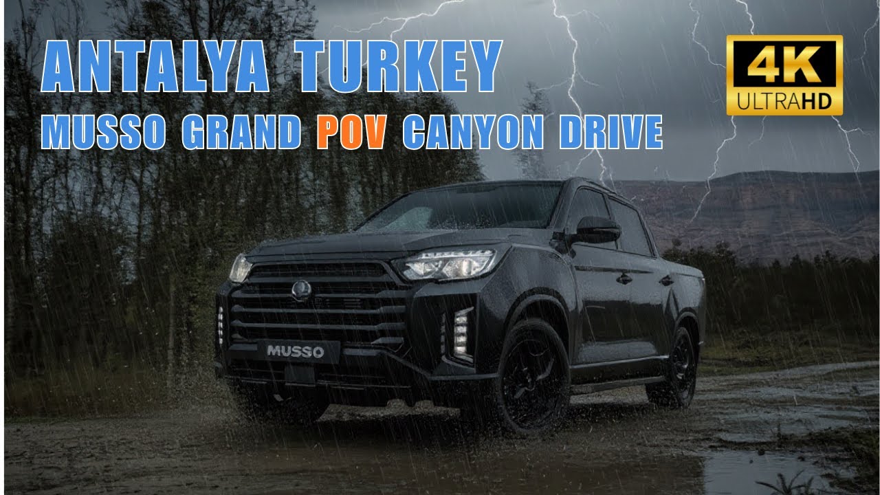 POV Driving in the Rain on Turkey's Village Road. Pure Car ASMR | No Music | No Voice | 4K HDR