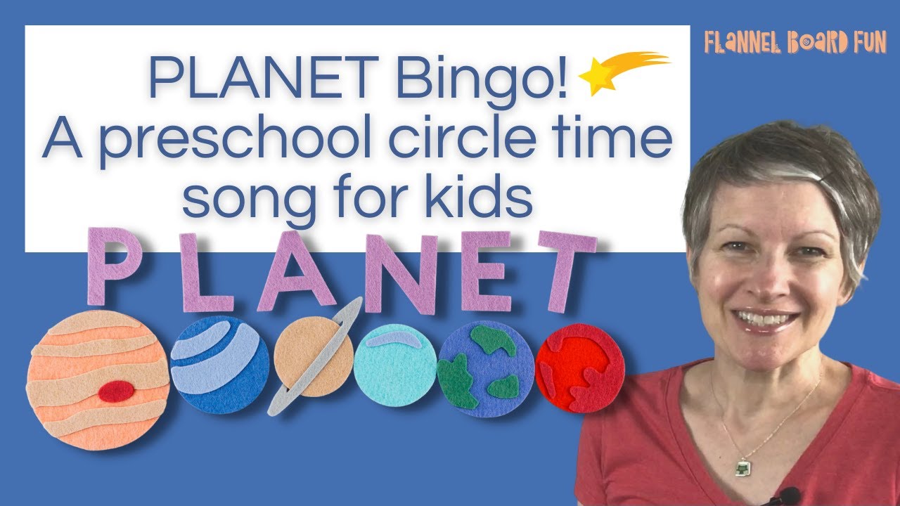 PLANET BINGO Space Song for Kids at Preschool Storytime or Circle Time, Solar System for Preschool