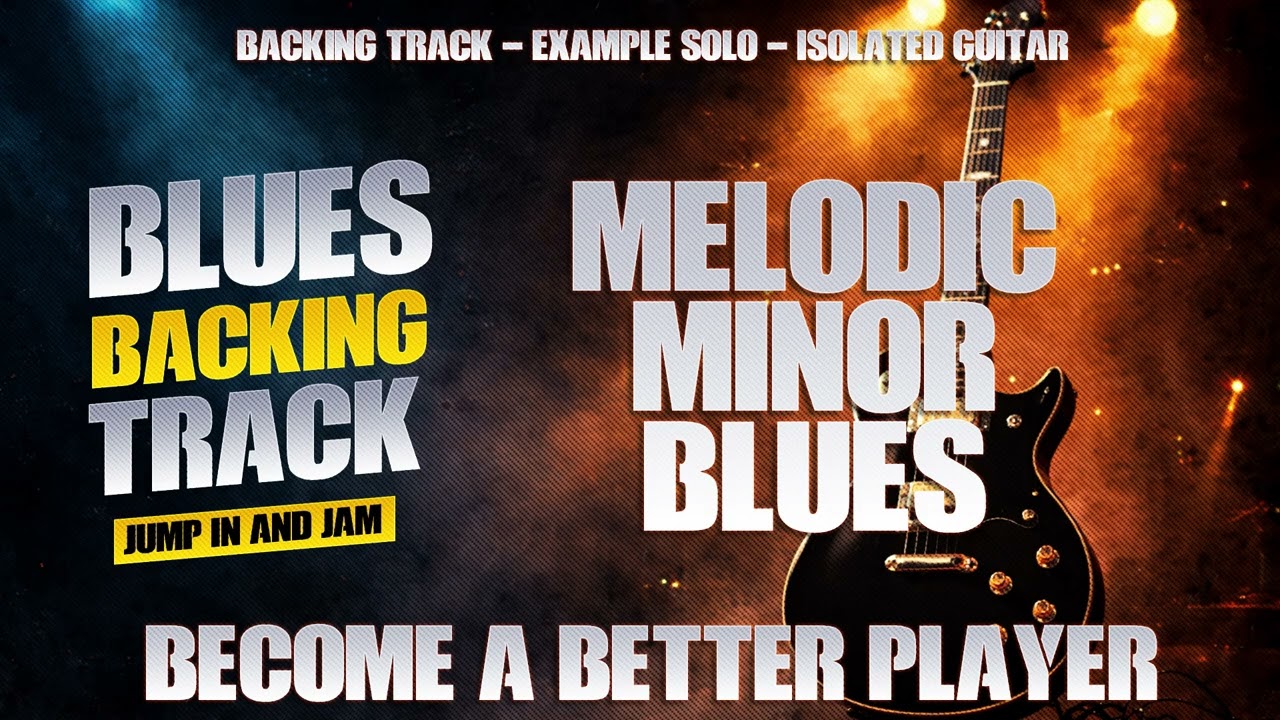 Melodic Blues Backing Track 🎸 Expressive Guitar Jam + Isolated Guitar