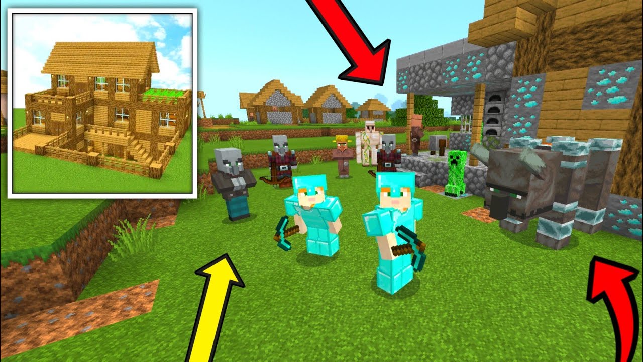 Block Crazy Robo World Mansion and Pillagers - Multiplayer Survival Series In 2026