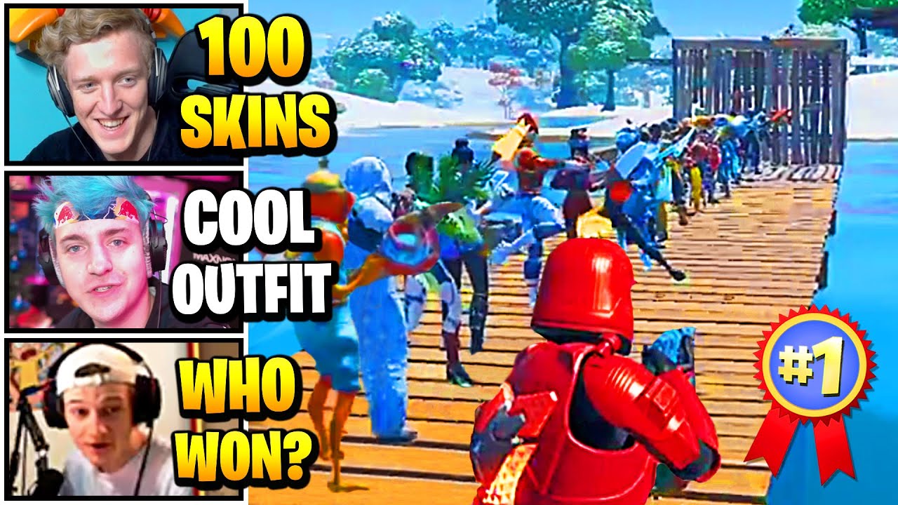 Streamers Host 100 PLAYER Solo SKIN CONTEST | Fortnite Daily Funny Moments Ep.501