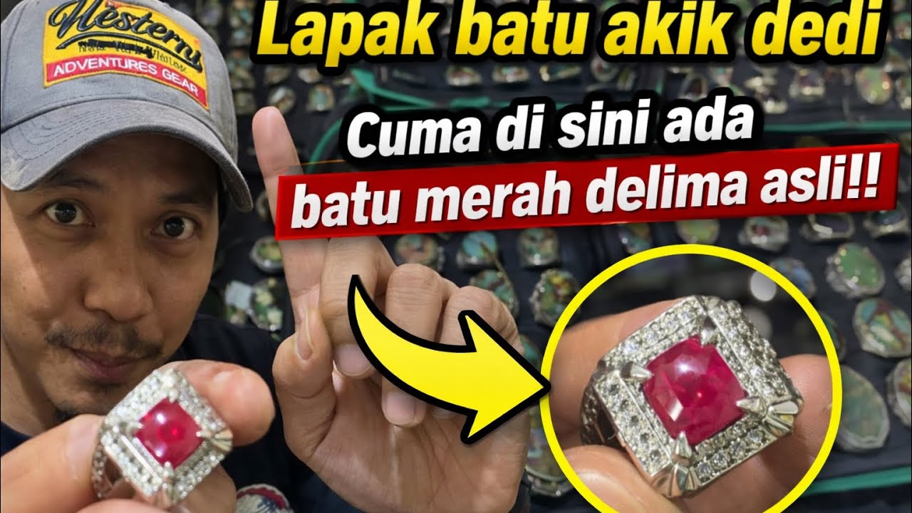 LAPAK BATU AKIK DAN PERMATA MURAH ‼️ BATU MERAH DELIMA ASLI CUMA RP 100.000