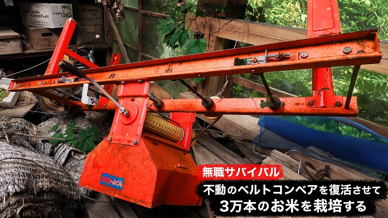 【無職サバイバル】不動のベルトコンベアを復活させて3万本のお米を栽培する【限界集落で無職になる＃51】