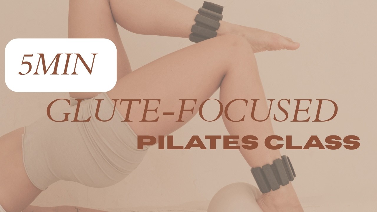 5-Min Pilates Booty Burn | Daily Glute Workout at Home (Optional Ankle Weights)
