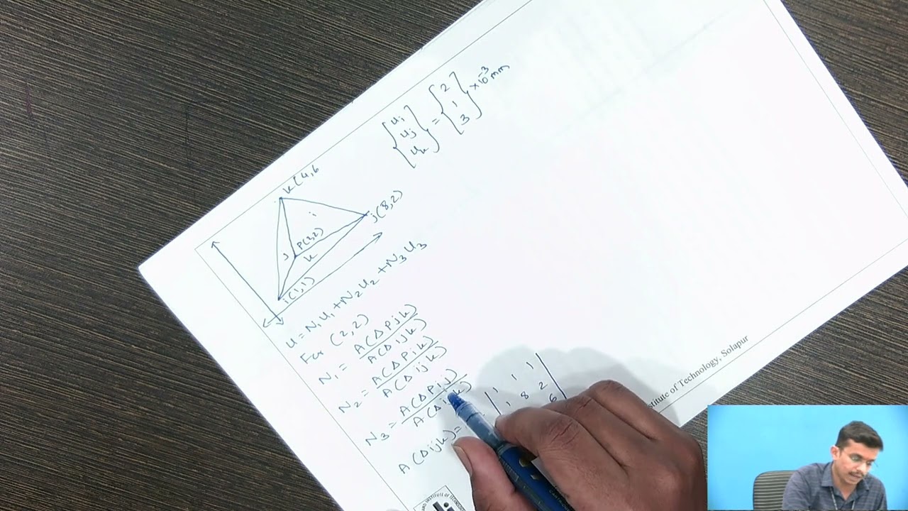 Field Variable Calculations of Triangular Element Using Shape Functions