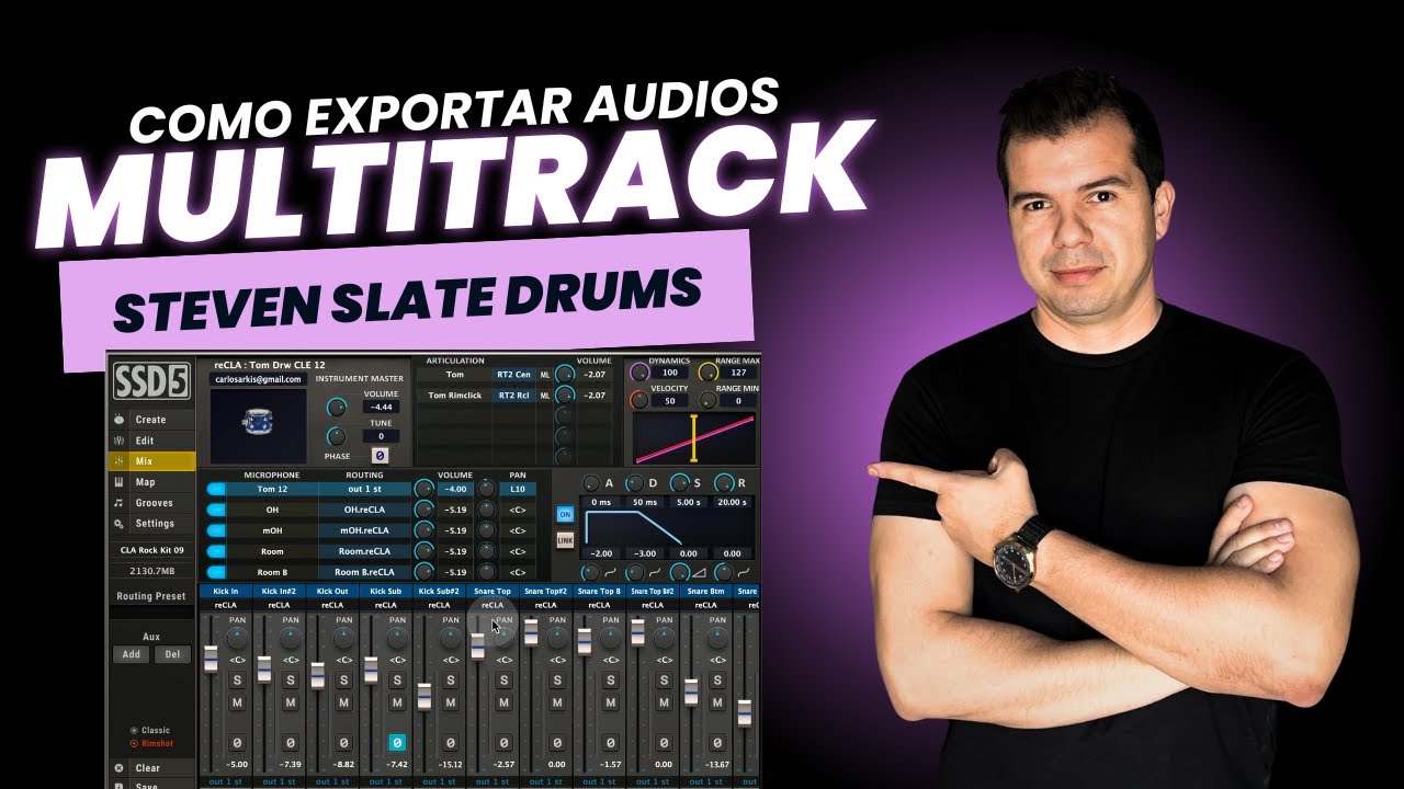 Steven Slate Drums 5.5 Exportar multitrack a archivos de audio en Logic Pro