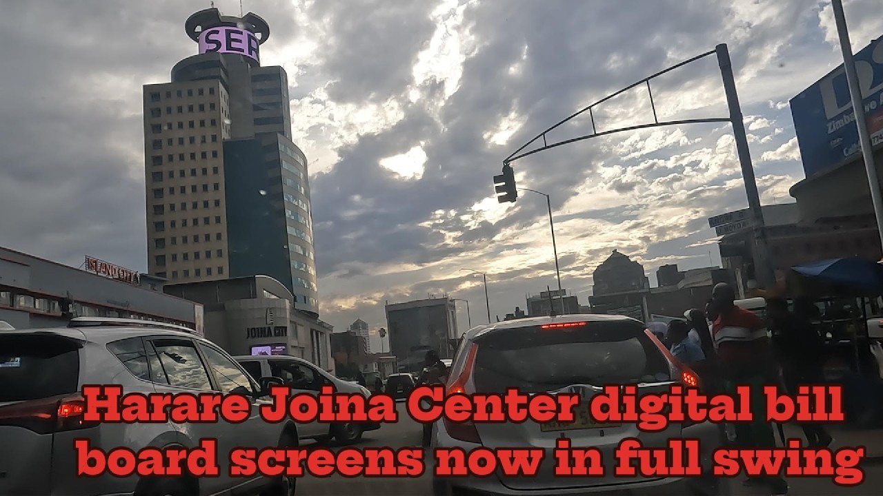 Harare Joina City LED digital billboards #zimbabwe #harare #africa #travelvlog #roads #billboard 