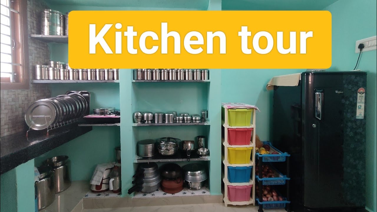 kitchen tour #non modular kitchen #countertop organization #kitchen #trending #kitchentools #home