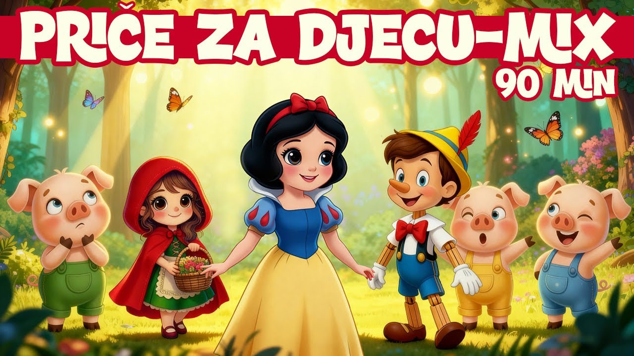 90 Min Najljepše Priče za Djecu 📖 Snjeguljica i Ostale Animirane Bajke za Laku Noć ✔ Hrvatski Jezik