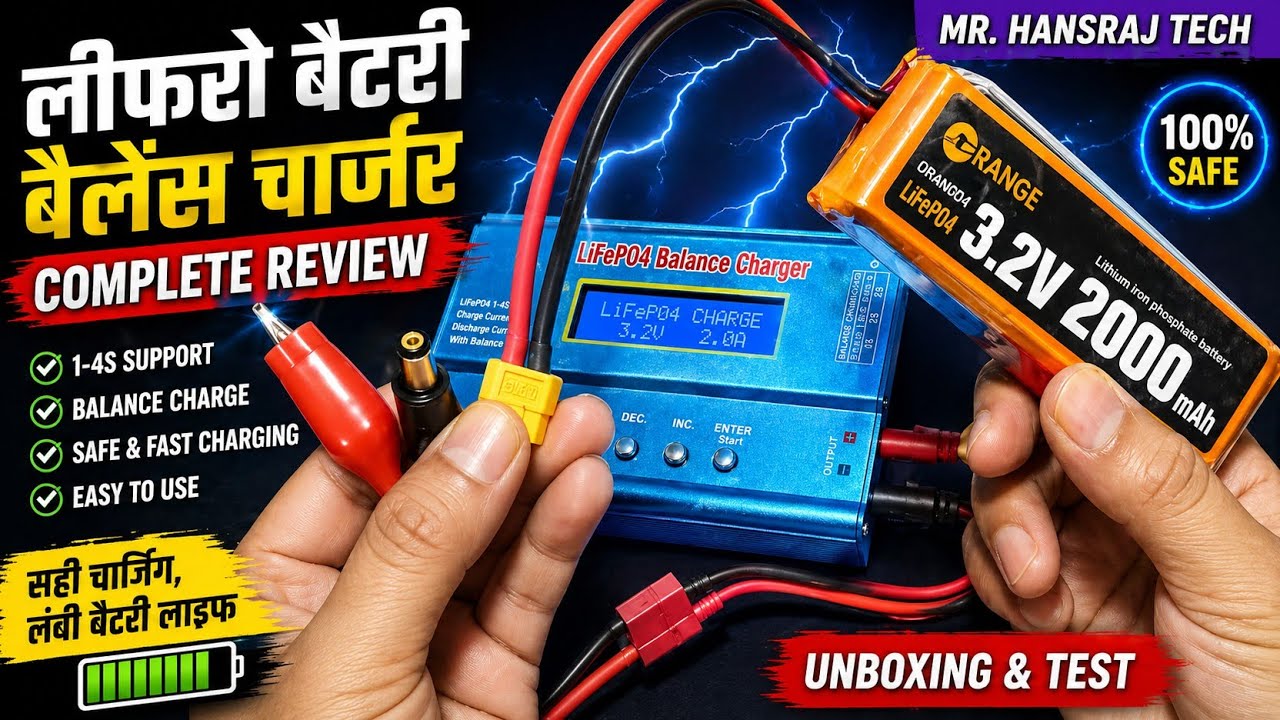 Drone & RC Car LiPo Battery Charger Unboxing ⚡| Full Review+ LiPo Battery Charger Unboxing in Hindi 