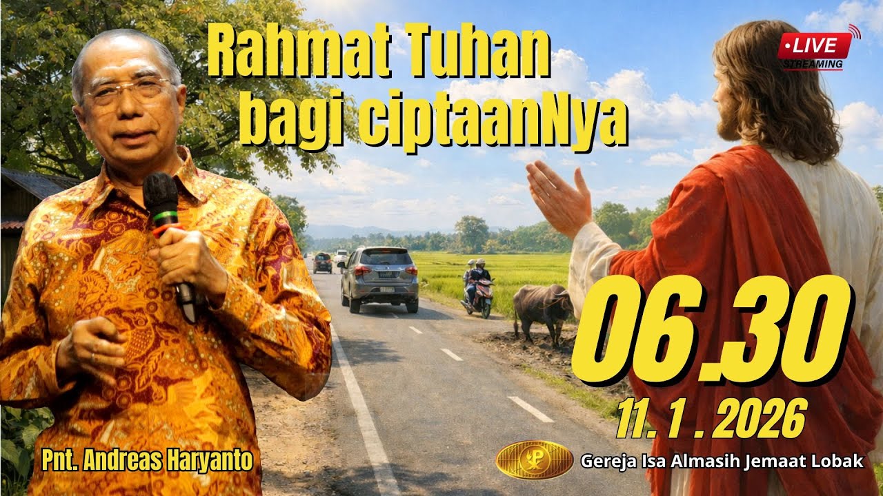 Ibadah Raya I | Pnt. Andreas Haryanto  | Minggu, 11 Januari 2026 Pk. 06.30 WIB