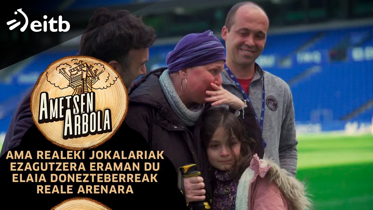 Ama Realeko jokalariak ezagutzera eraman du Elaia doneztebearrak Reale Arenara
