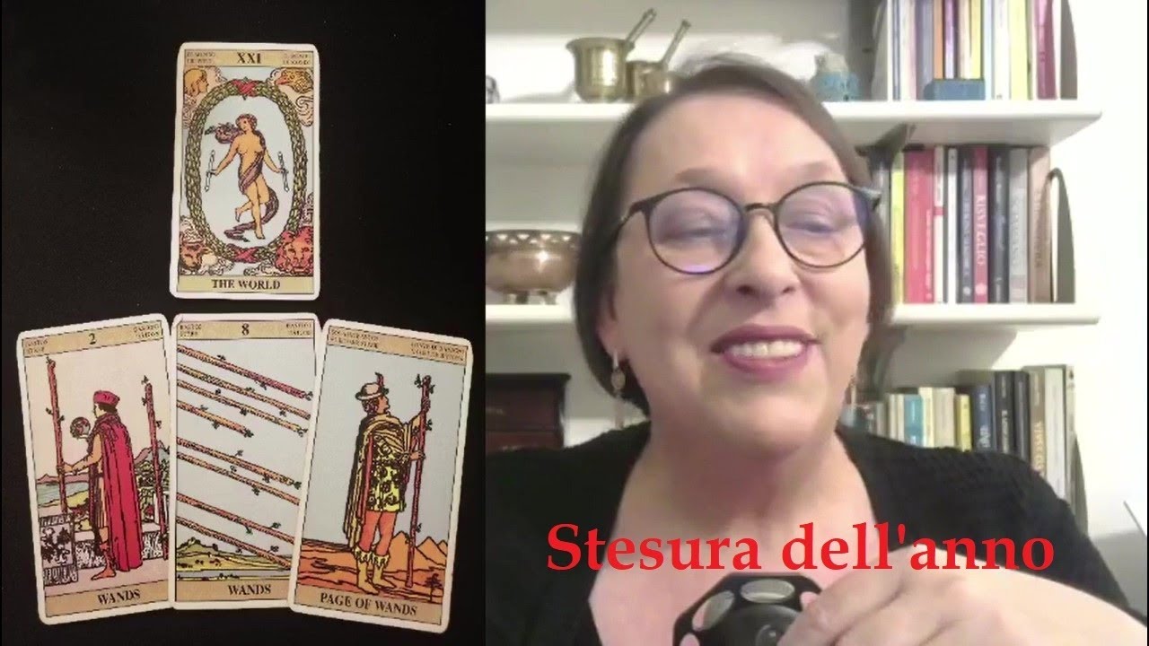 Stesura dell'anno, un arcano maggiore e tre arcani minori Rider Waite