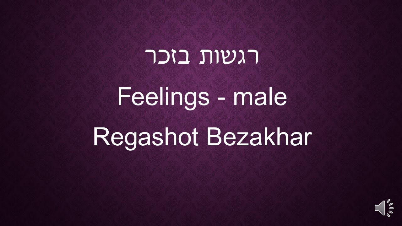 Learn Hebrew - feelings (male) #20 - רגשות בזכר