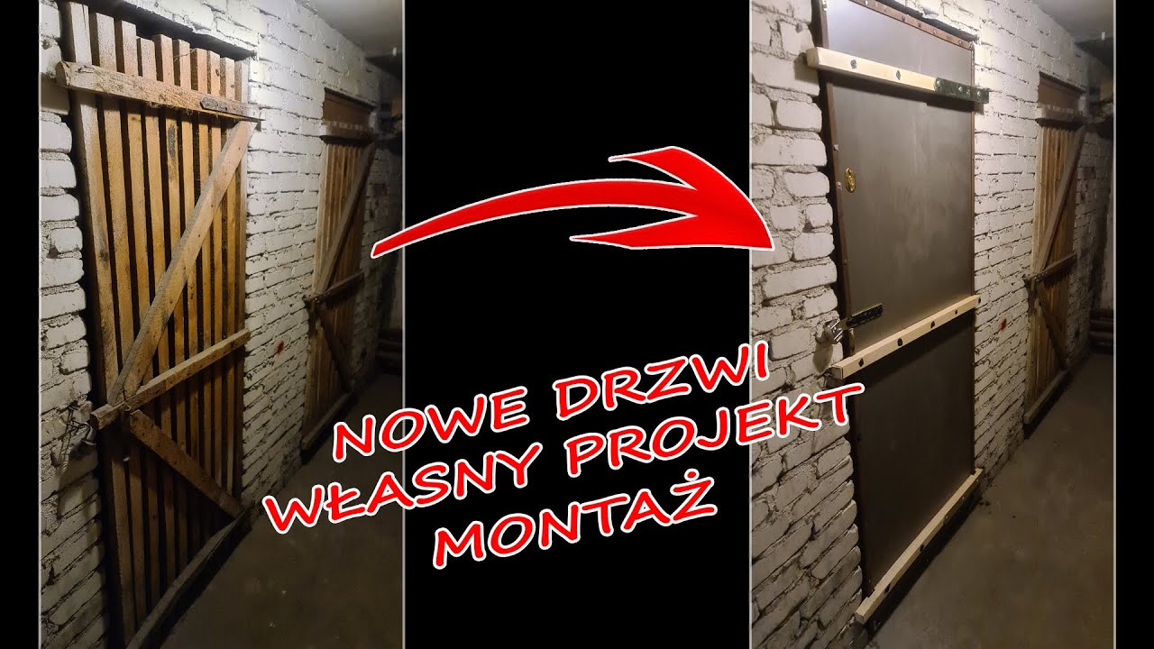 Wymiana drzwi w piwnicy, własny projekt oraz montaż // Janusz Naprawia