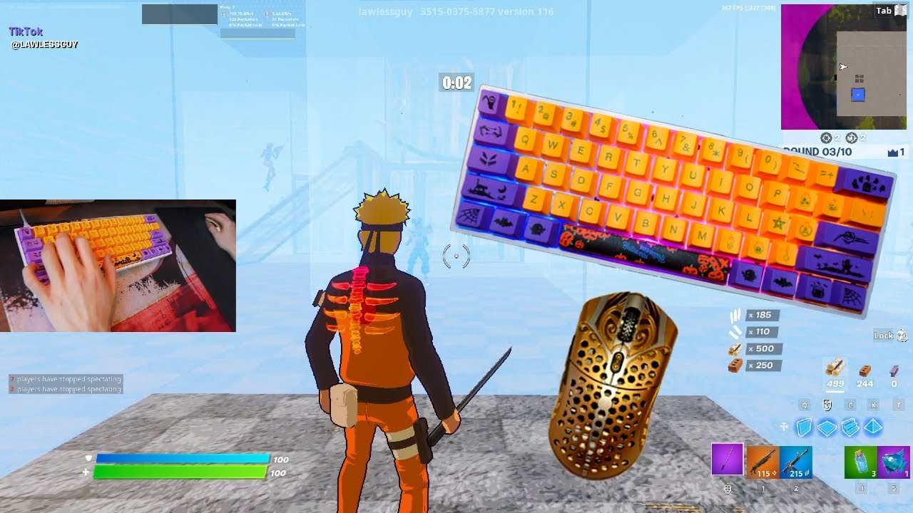 SK61 ASMR Chill🤩 Satisfying Gameplay Keyboard Fortnite 390 FPS Smooth 4K