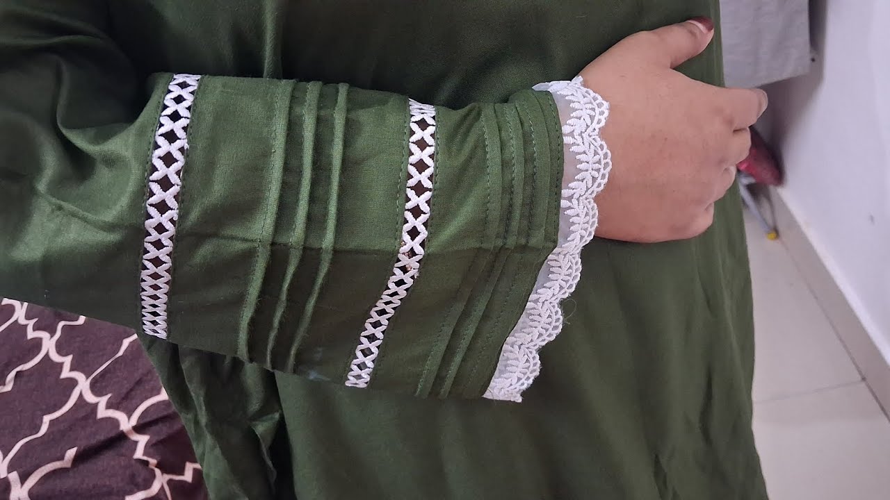 Beautiful Sleeve Design With Organza And Joint Lace 👌 | Stitching Tips And Tricks For Biggners |
