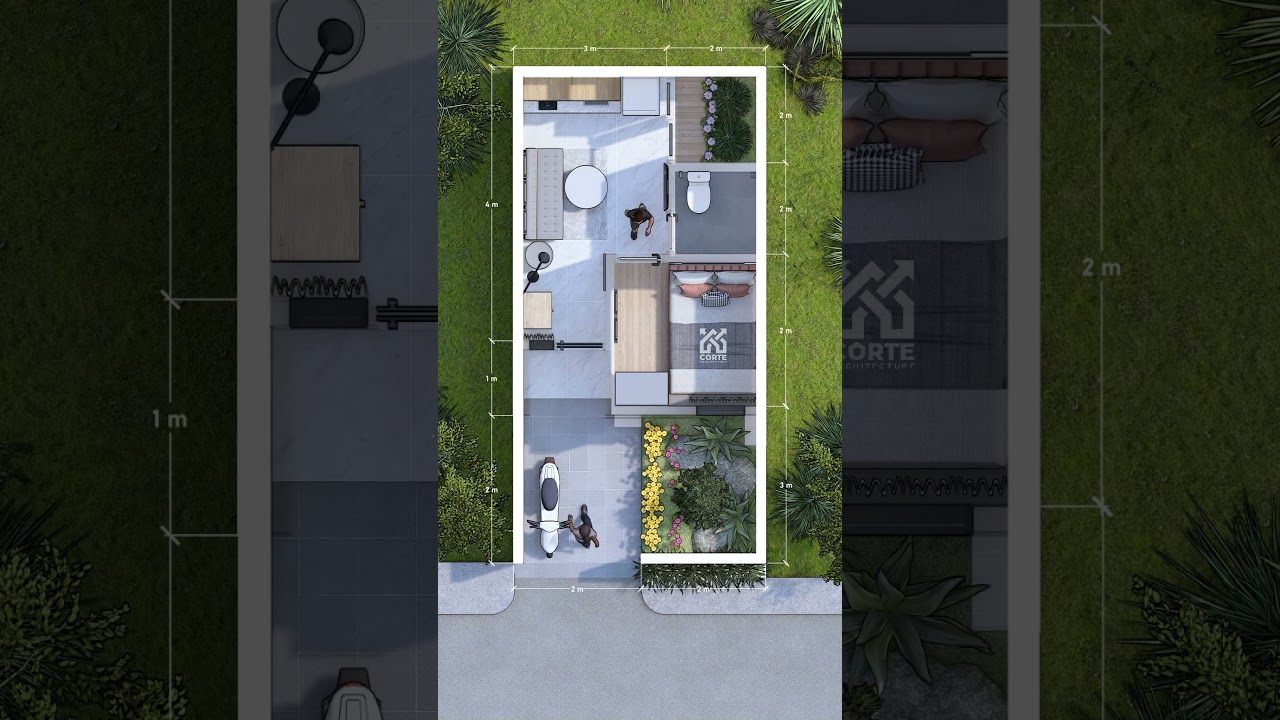 Rumah ukuran 5x9 meter #shorts #architecture
