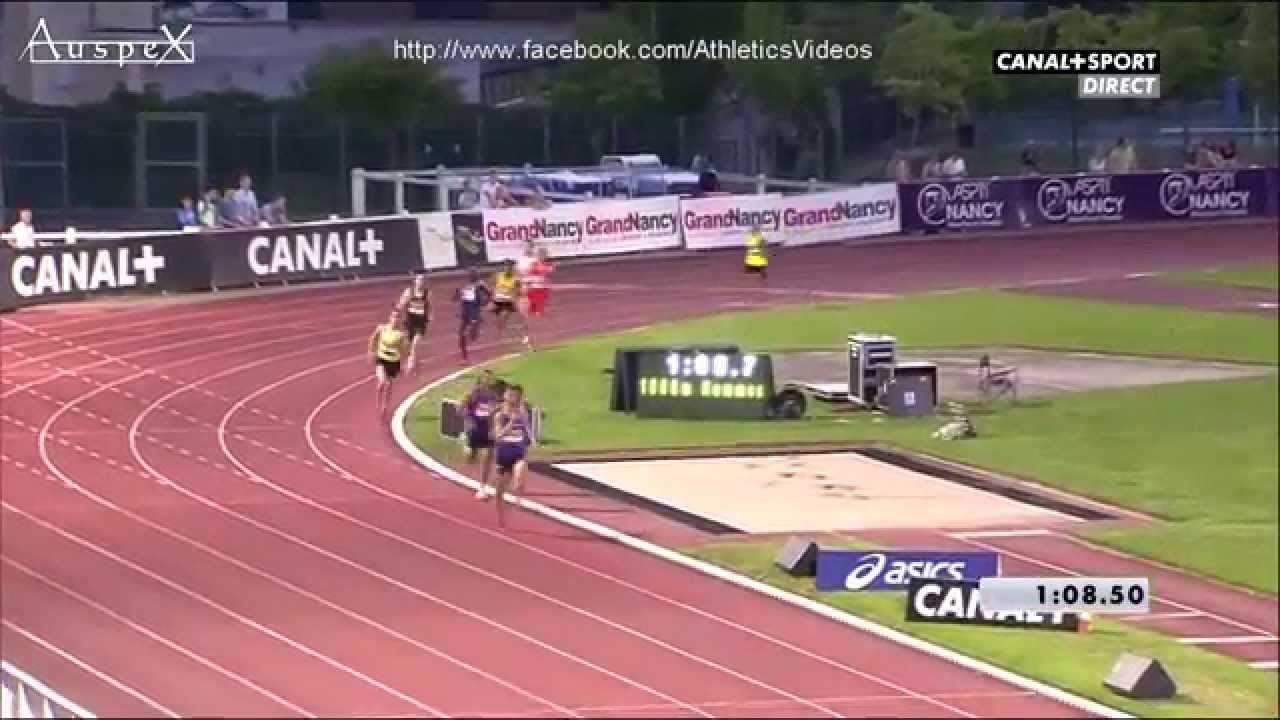 Makhloufi 2.13.08 5th time ever 1000m men meeting Nancy 2015