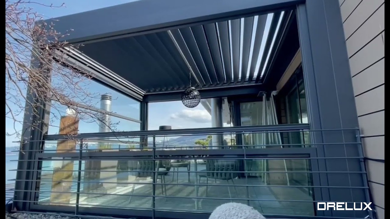 Lamellendach mit Vertikalsystem