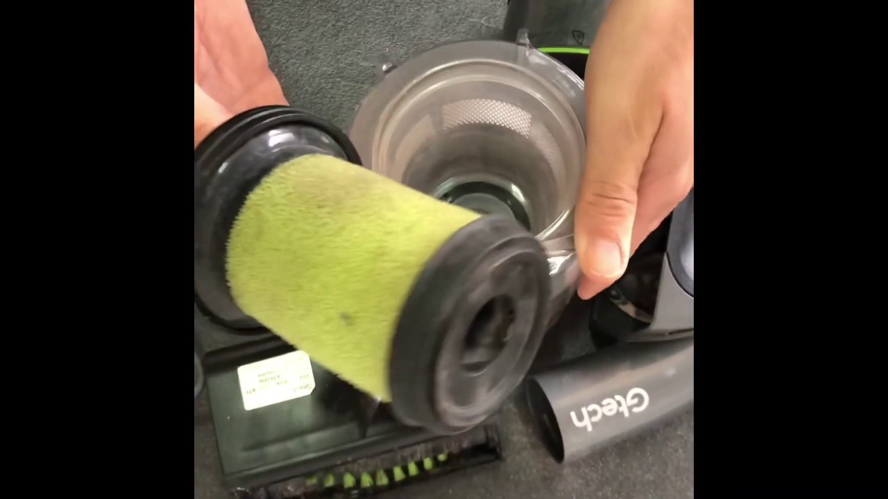 How to clean and wash cordless handheld Gtech multi vacuum filter assembly portable vacuum cleaner