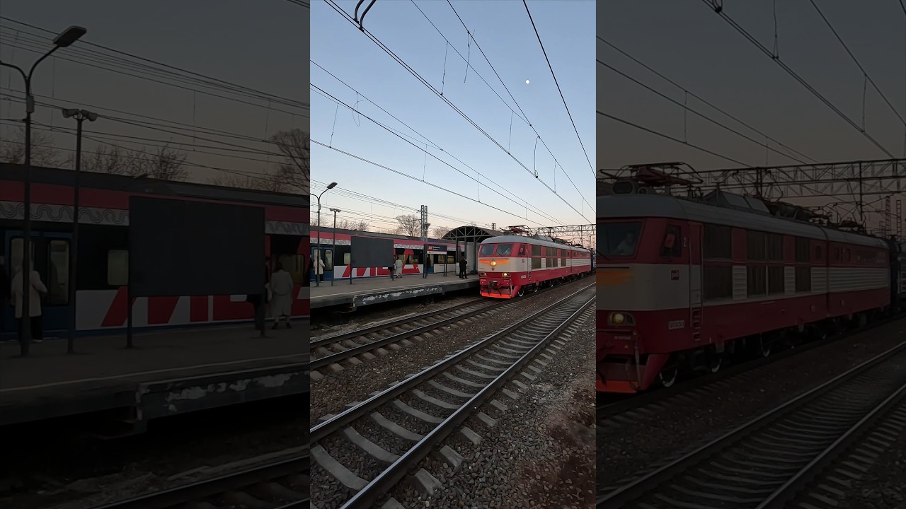 ЧС6-025 с поездом 160В проезжает пл.Останкино