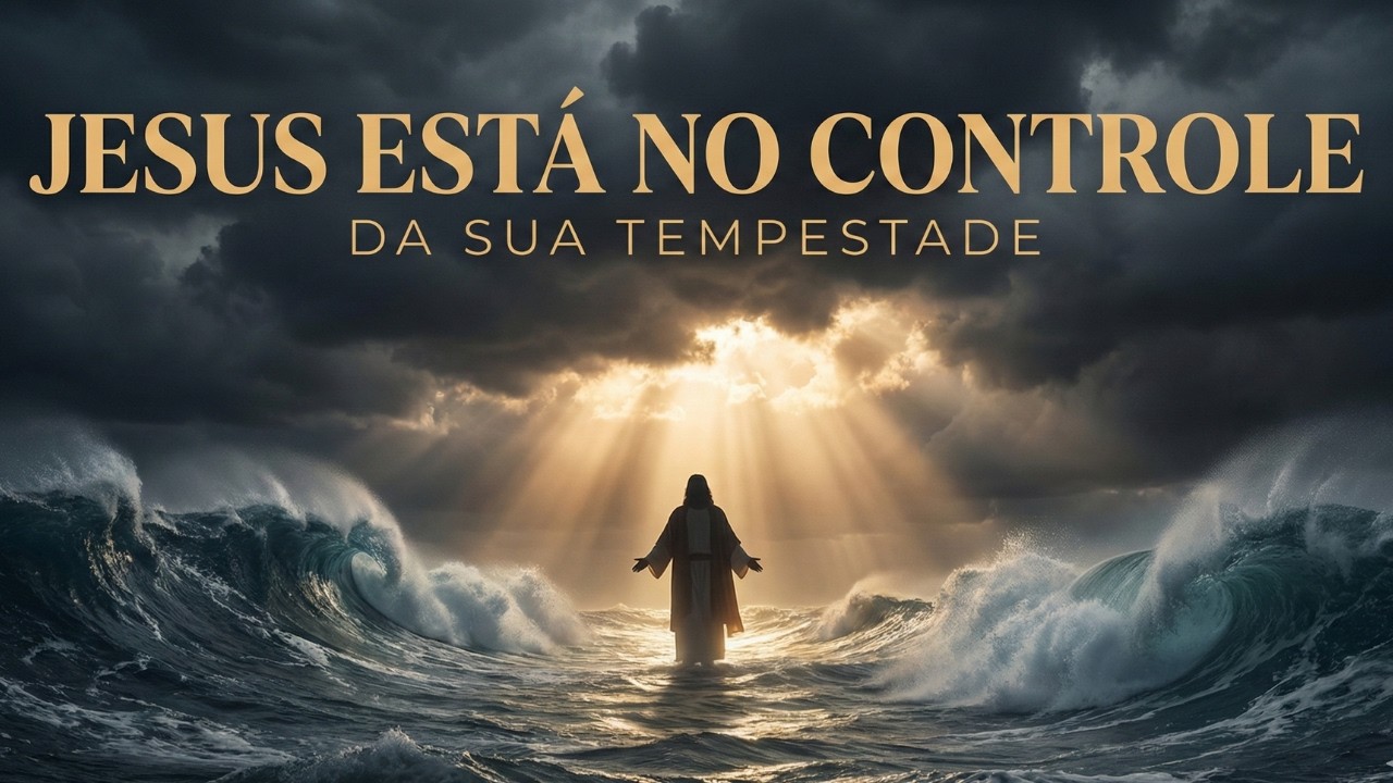 JESUS ESTÁ NO CONTROLE DA SUA TEMPESTADE! 🙏🌊 Ouça esta palavra de Fé #Shorts #Deus #Oração #Jesus