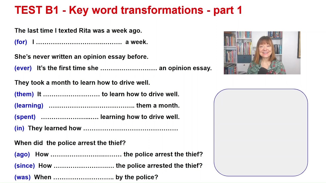 MATURA - Key word transformation - set 1. Parafrazy , transformacje ze słowem kluczem.