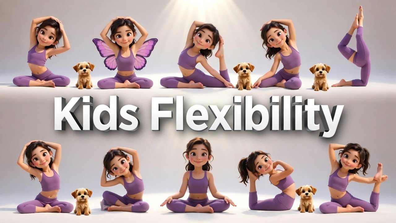 Simple Kids Yoga Long Practice | Calm Stretching and Fun Daily Yoga