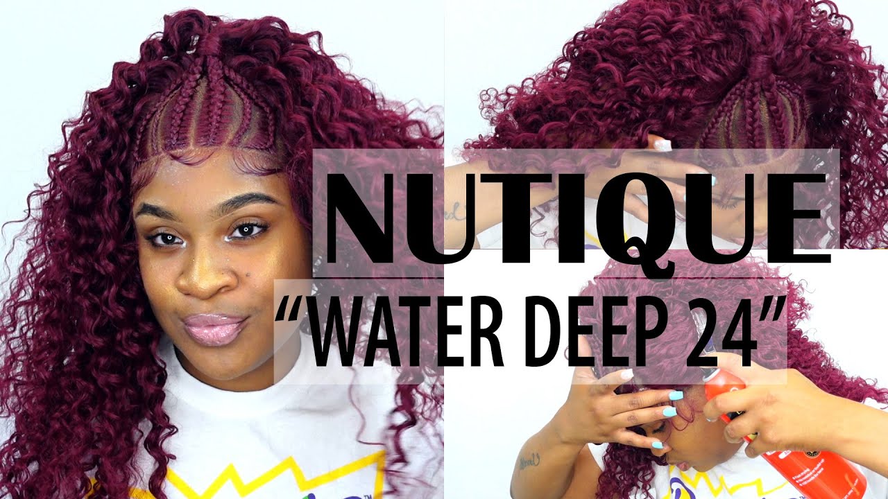 Nutique Illuze 13X4 Glueless Lace Front Wig - BRAIDED WATER DEEP 24'' |EBONYLINE.COM