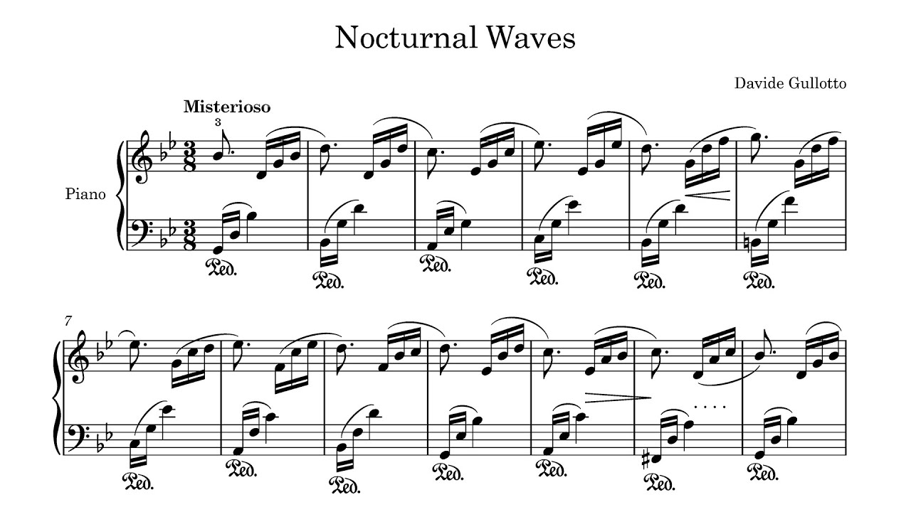Nocturnal Waves (Sheet Music) - Davide Gullotto