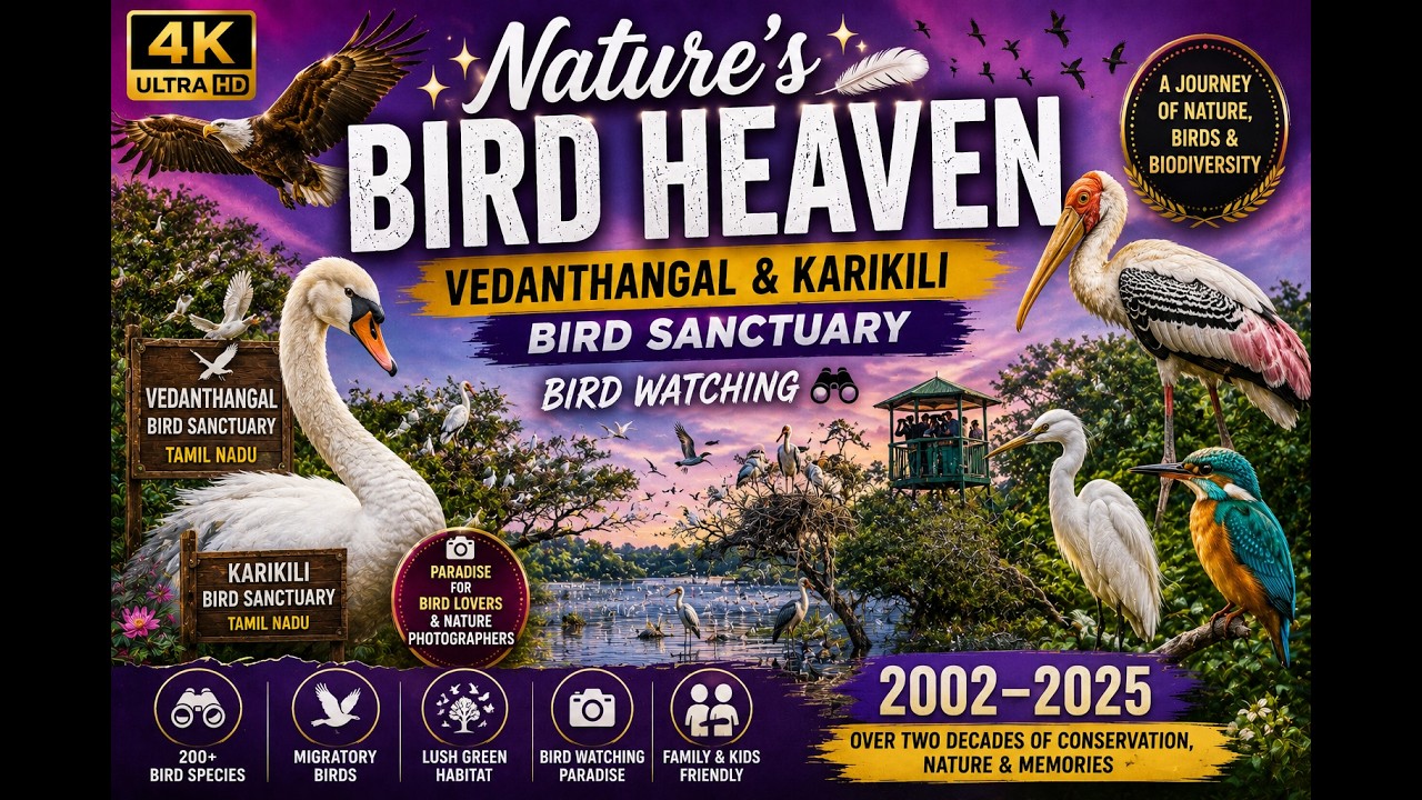 ✨🦢 Nature’s Bird Heaven 🐦 | Vedanthangal & Karikili Bird Sanctuary |  Bird Watching 2002-2025 🕊️😍🦅