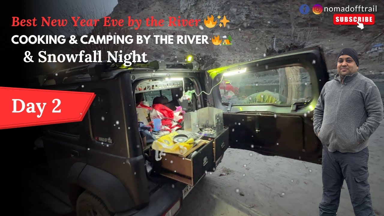 Best New Year Spend in Tandi | Cooking & Camping By River | SnowFall Night